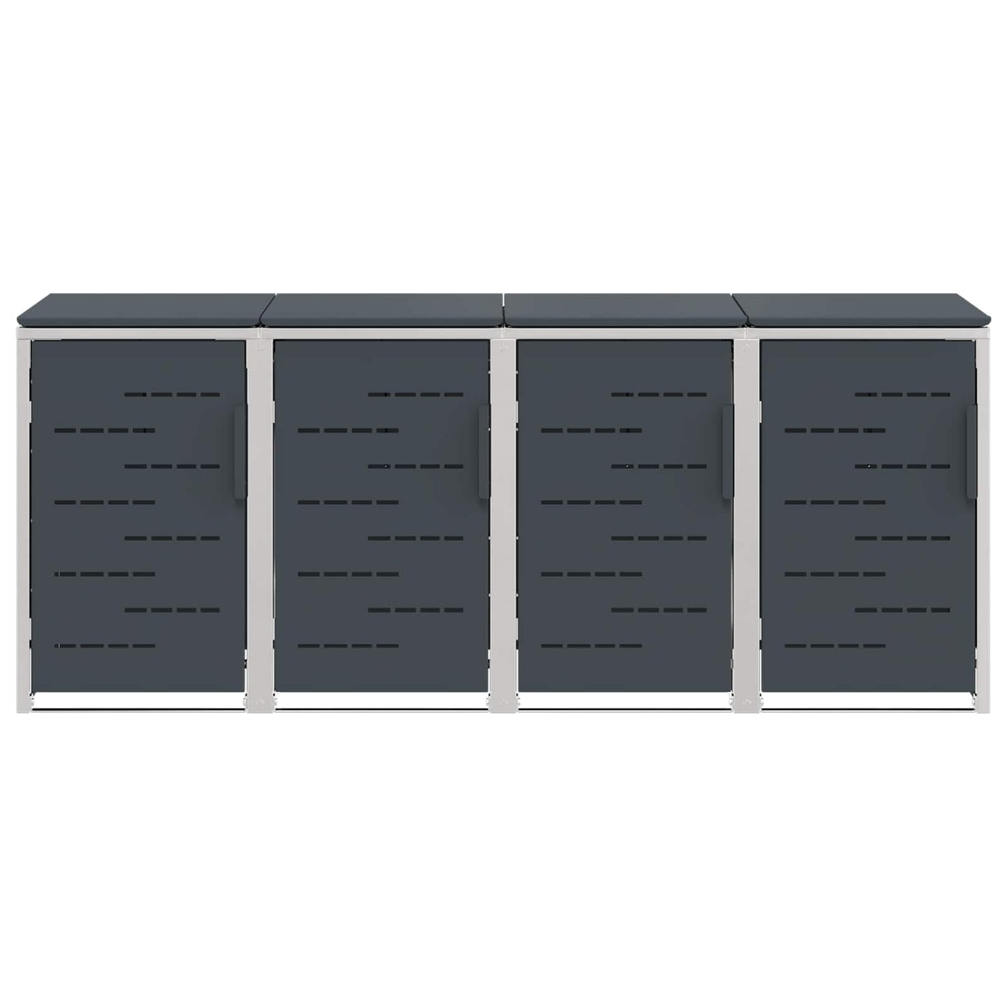 Wheelie Bin Storage for 4 Bins 240L Stainless Steel Anthracite