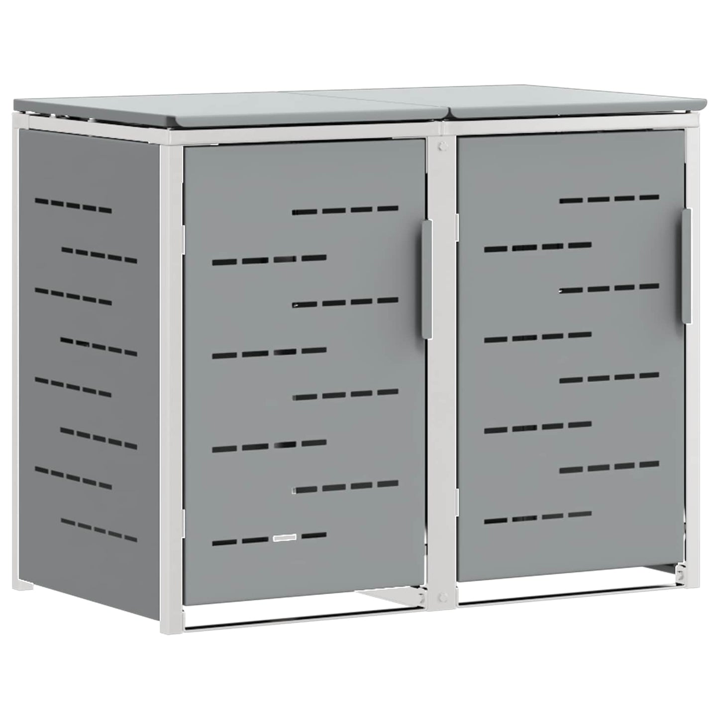 Wheelie Bin Storage for 2 Bins 240L Stainless Steel Grey