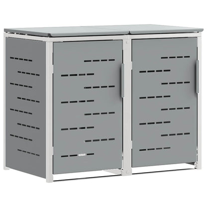 Wheelie Bin Storage for 2 Bins 240L Stainless Steel Grey