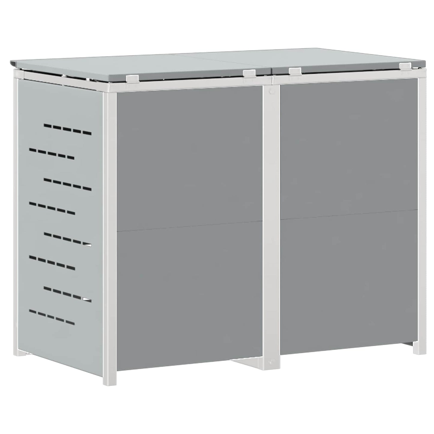 Wheelie Bin Storage for 2 Bins 240L Stainless Steel Grey
