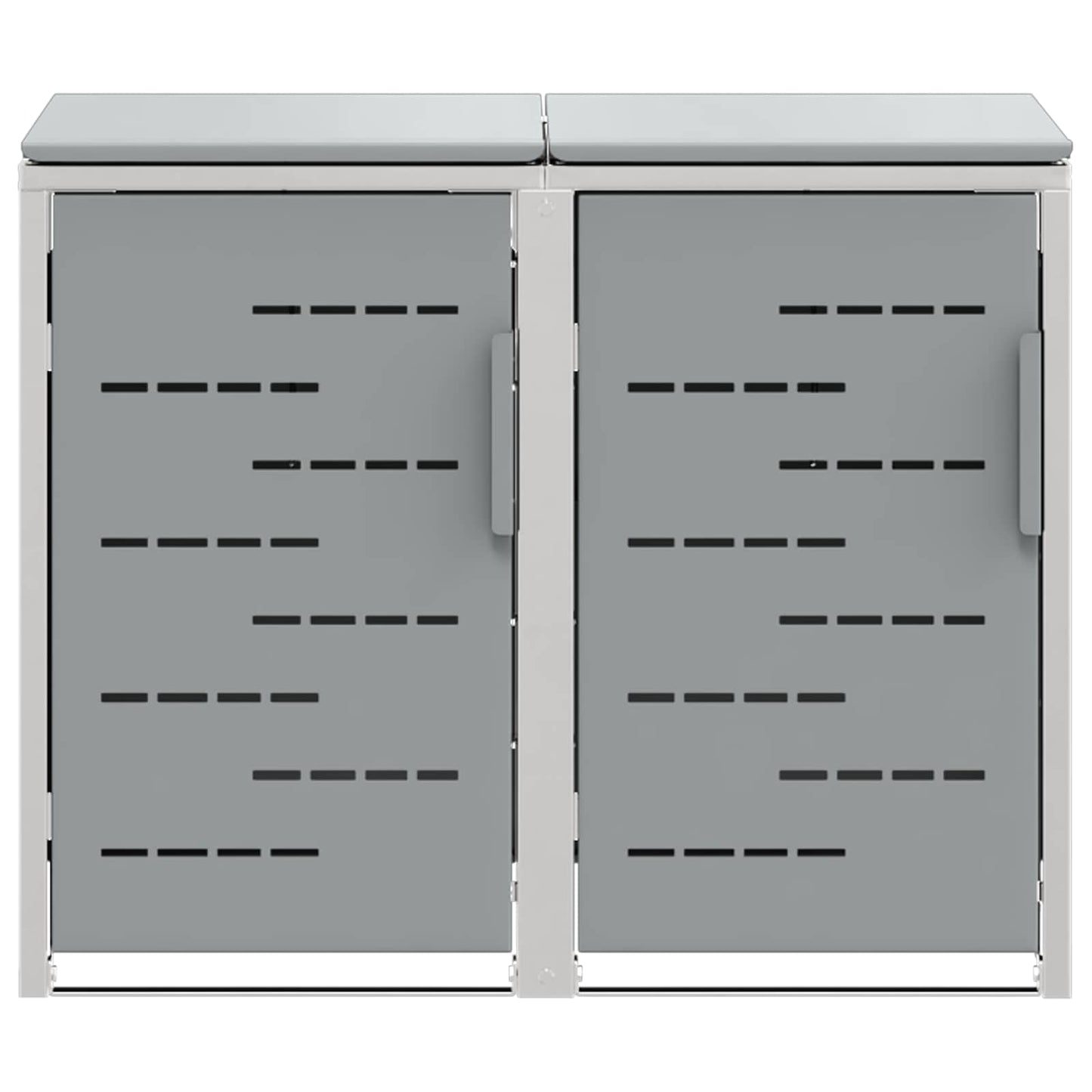 Wheelie Bin Storage for 2 Bins 240L Stainless Steel Grey