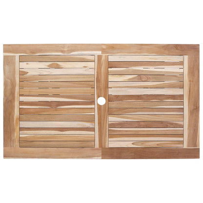 Garden Furniture Set 5 pcs Natural Solid Teak Wood