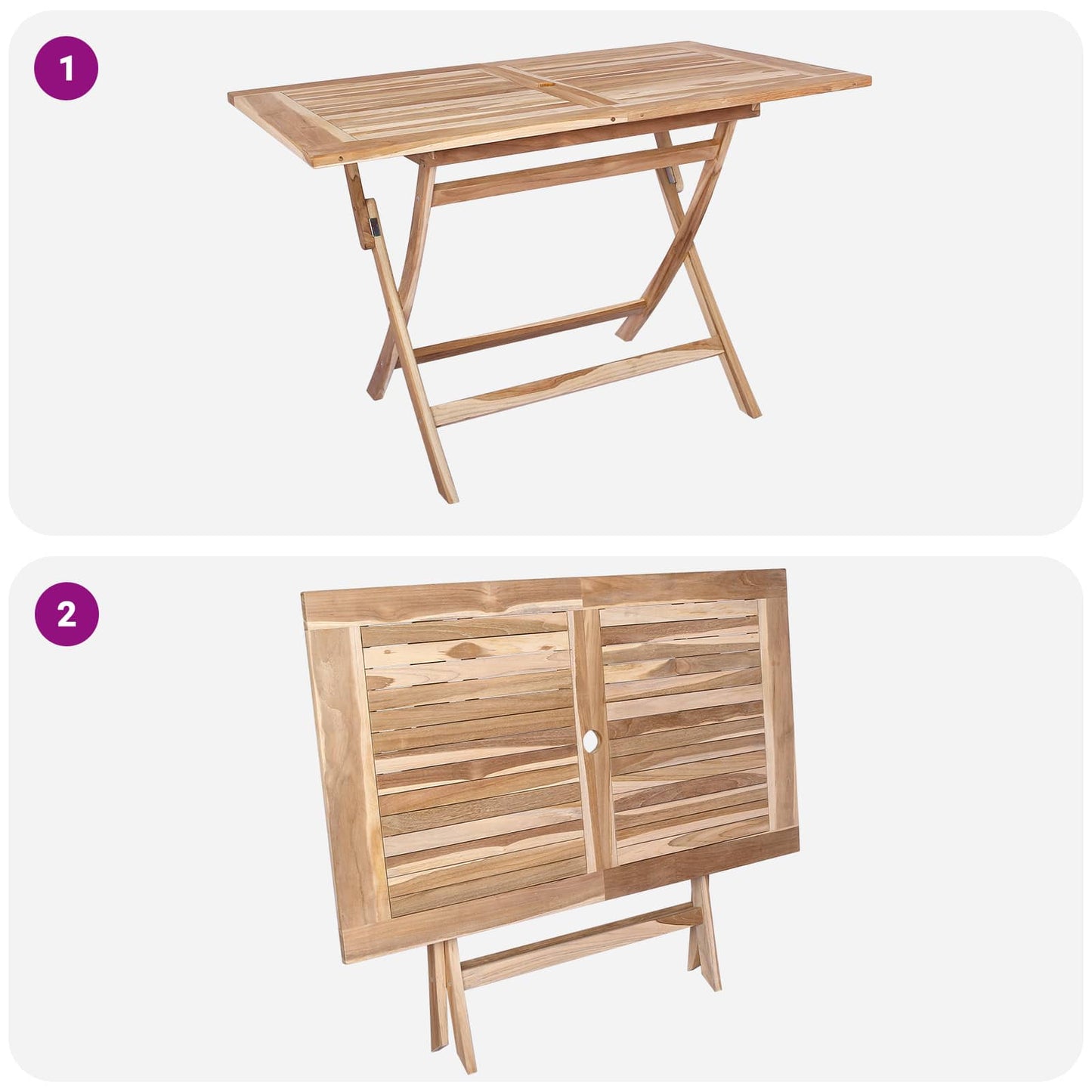 Garden Furniture Set 7 pcs Natural Solid Teak Wood