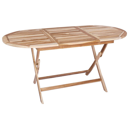 Garden Furniture Set 7 pcs Natural Solid Teak Wood