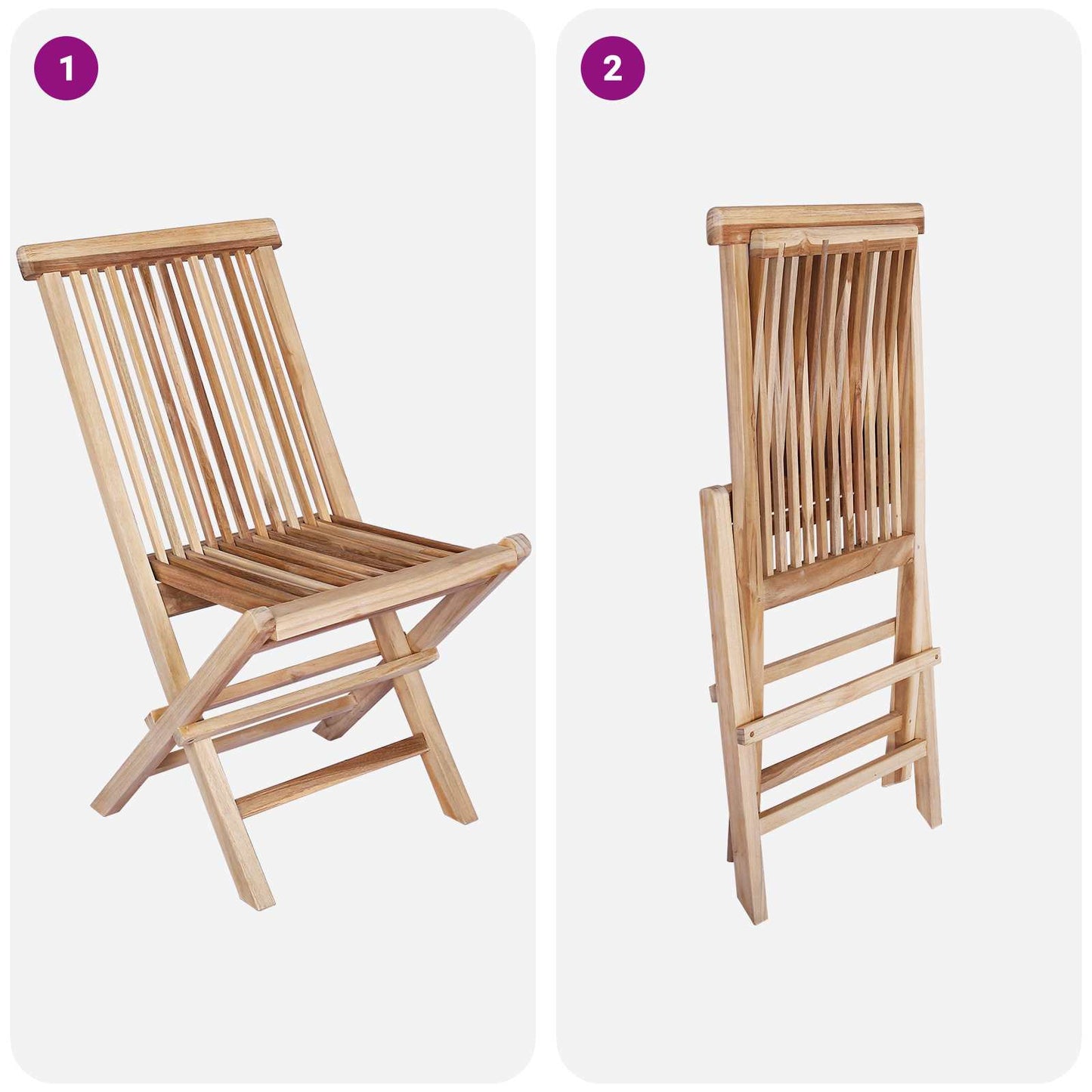 Garden Furniture Set 7 pcs Natural Solid Teak Wood