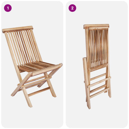Garden Furniture Set 7 pcs Natural Solid Teak Wood