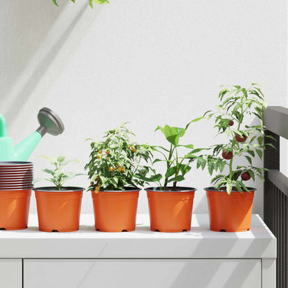 Round Flower Pot 50 pcs Terracotta Ø 10 x 8 cm Plastic