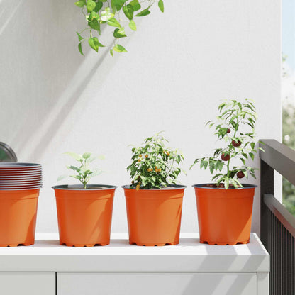 Flower Pot 50 pcs Terracotta Ø 15 x 13 cm Plastic