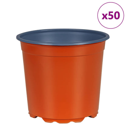 Flower Pot 50 pcs Terracotta Ø 15 x 13 cm Plastic