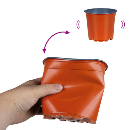 Flower Pot 200 pcs Terracotta Ø 15 x 13 cm Plastic