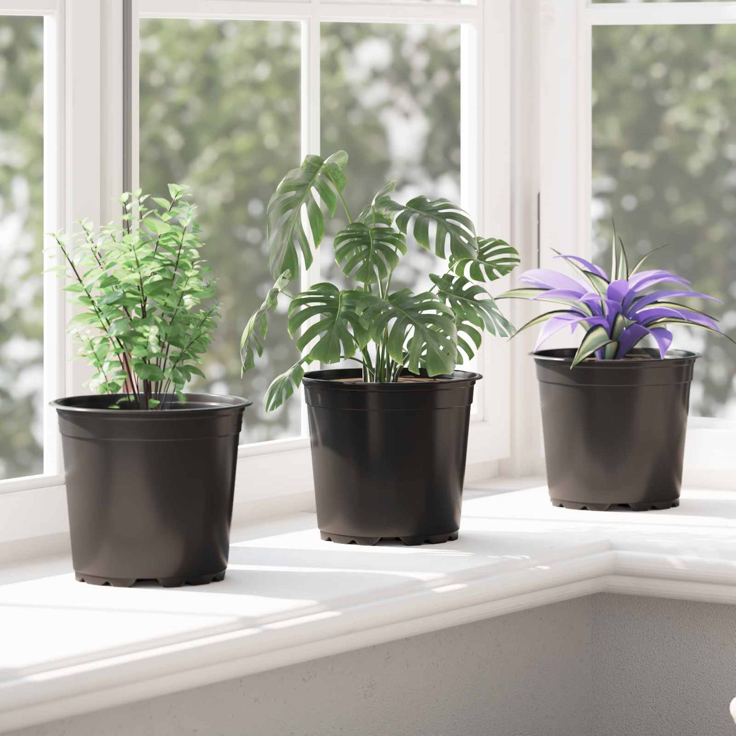 Flower Pot 200 pcs Black Ø 15 x 13 cm Plastic