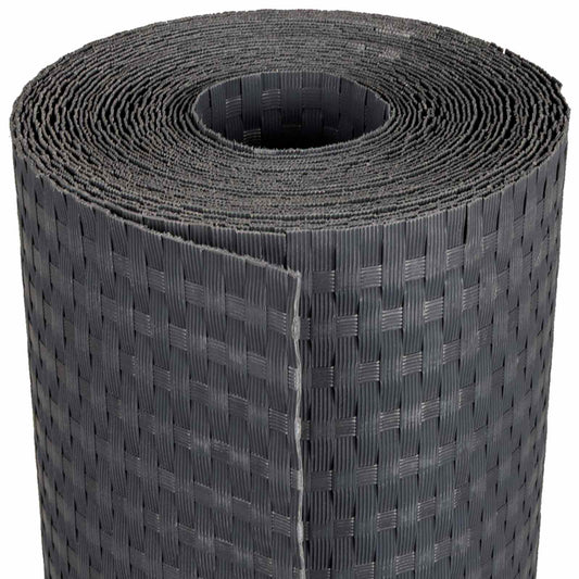 Balcony Screen Dark Grey 400 x 100 cm Poly Rattan