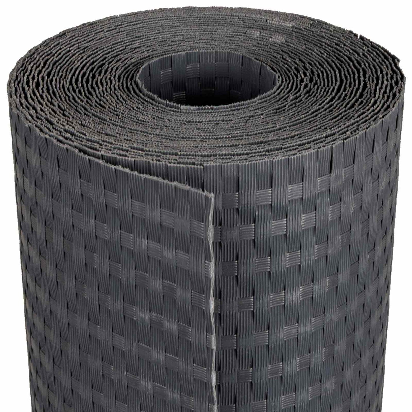 Balcony Screen Dark Grey 600 x 100 cm Poly Rattan