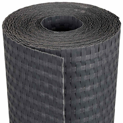 Balcony Screen Dark Grey 1000 x 100 cm Poly Rattan