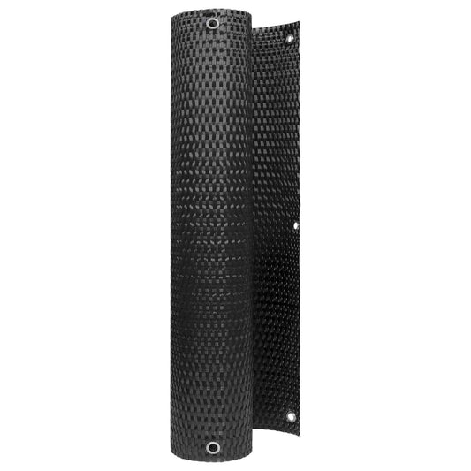 Balcony Screen with Eyelets 300 x 100 cm Poly Rattan Black