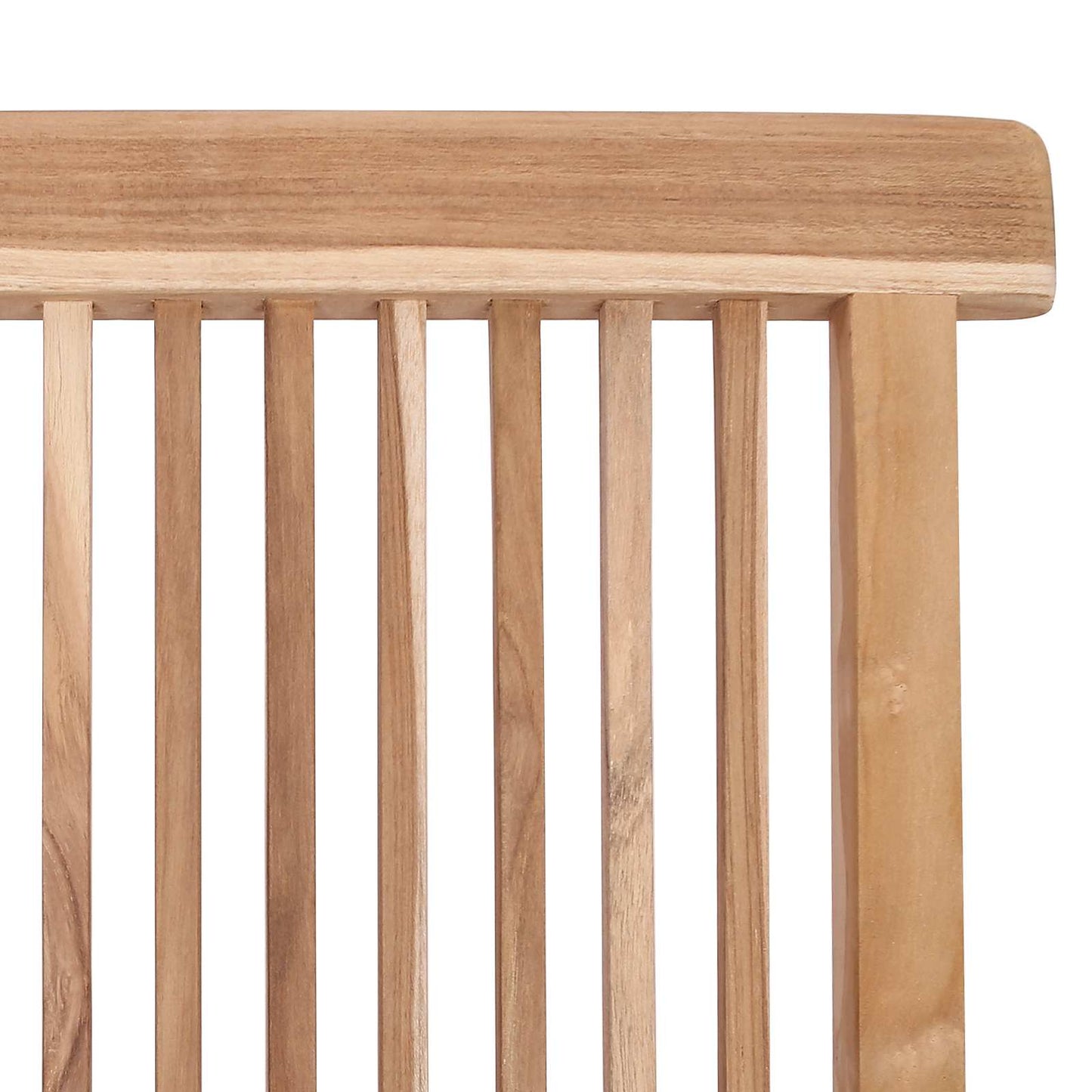 Folding Garden Chair 3 pcs Natural Solid Teak Wood