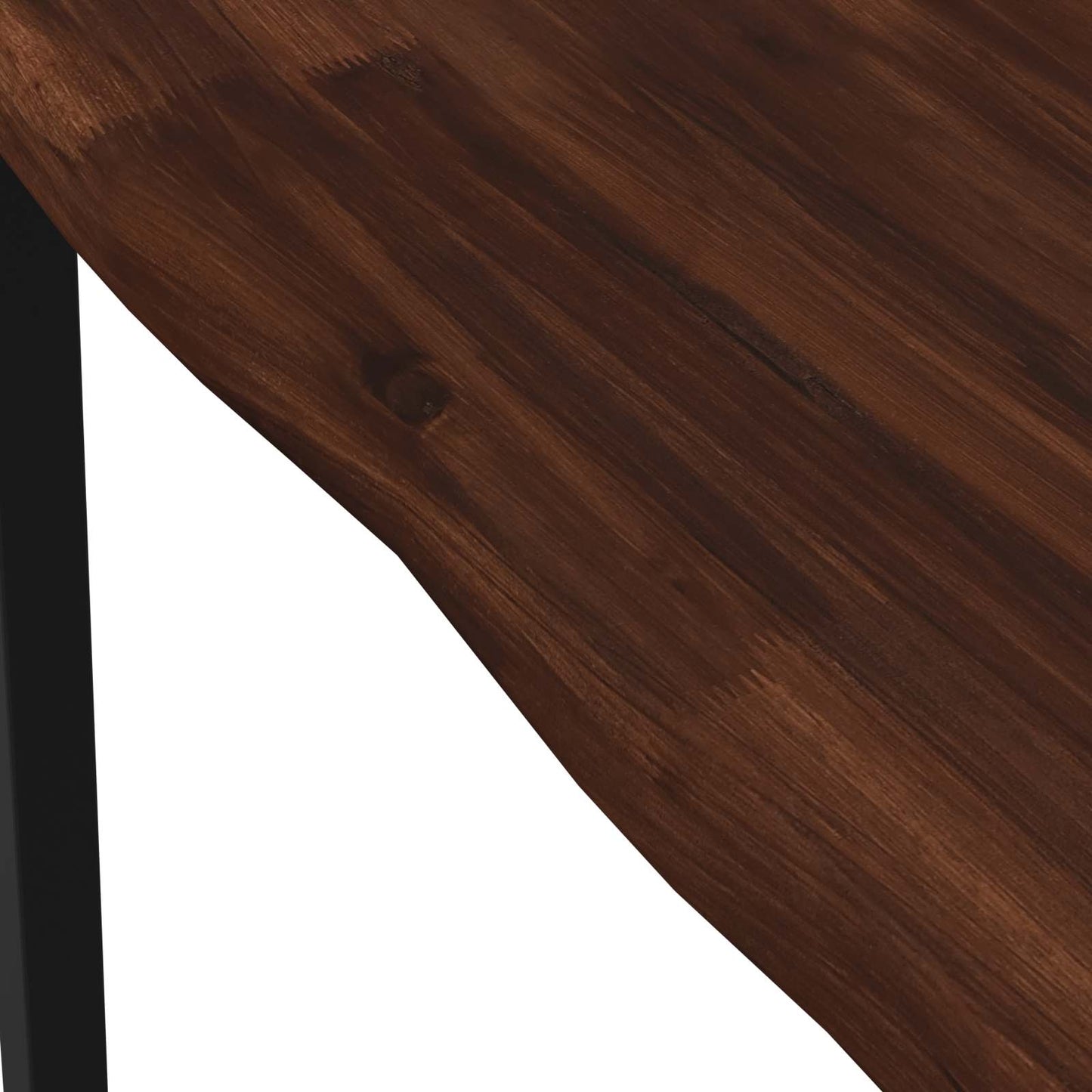 60 x 55 x 75 cm Solid Acacia Wood Dark Brown and Black