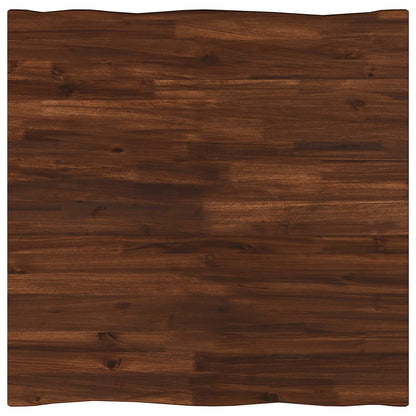60 x 55 x 75 cm Solid Acacia Wood Dark Brown and White