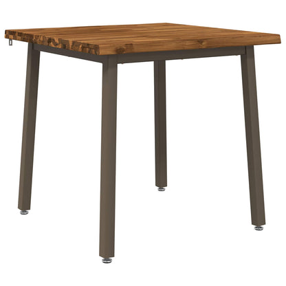 60 x 55 x 75 cm Solid Acacia Wood Natural and Coffee