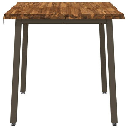 60 x 55 x 75 cm Solid Acacia Wood Natural and Coffee