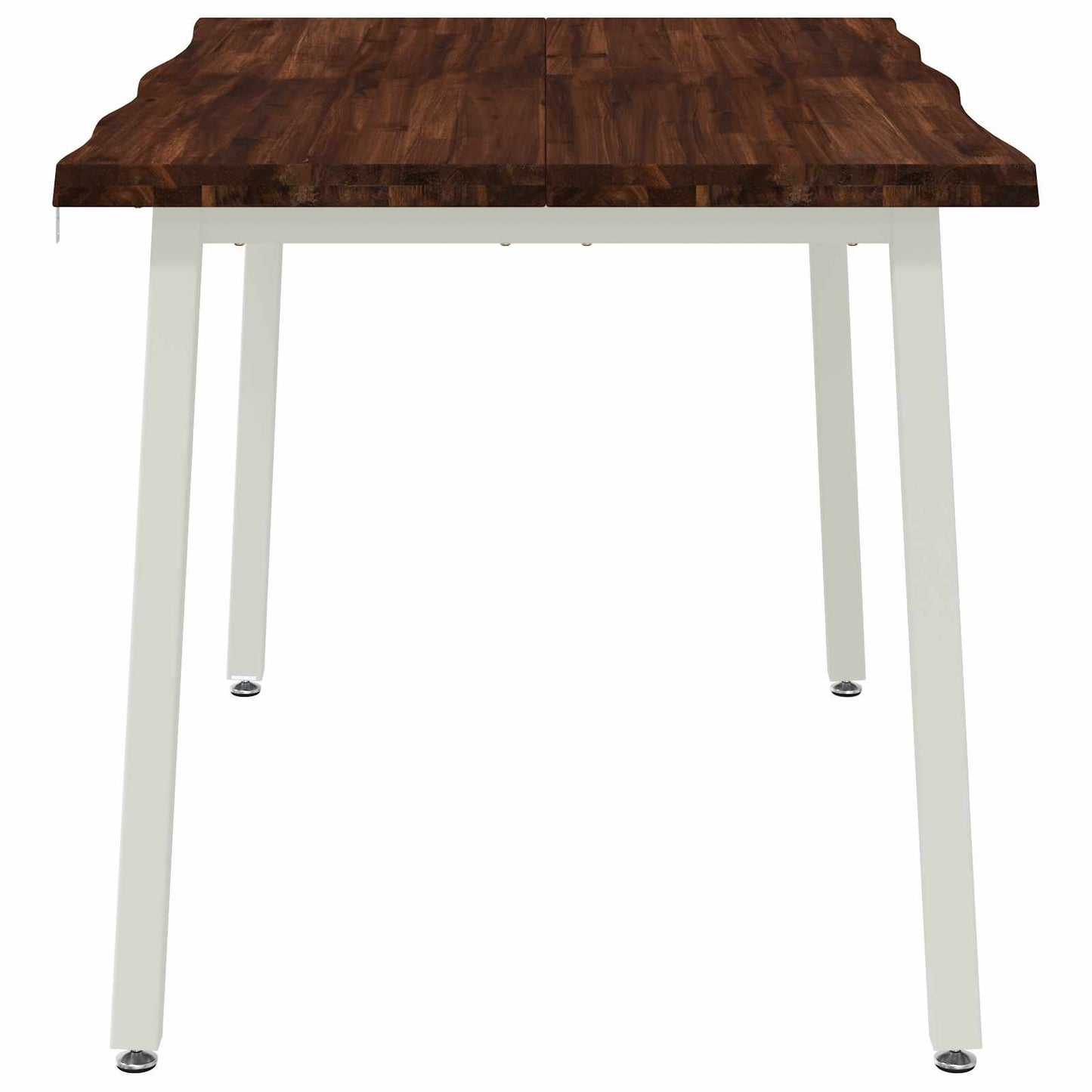 90 x 55 x 75 cm Solid Acacia Wood Dark Brown and White