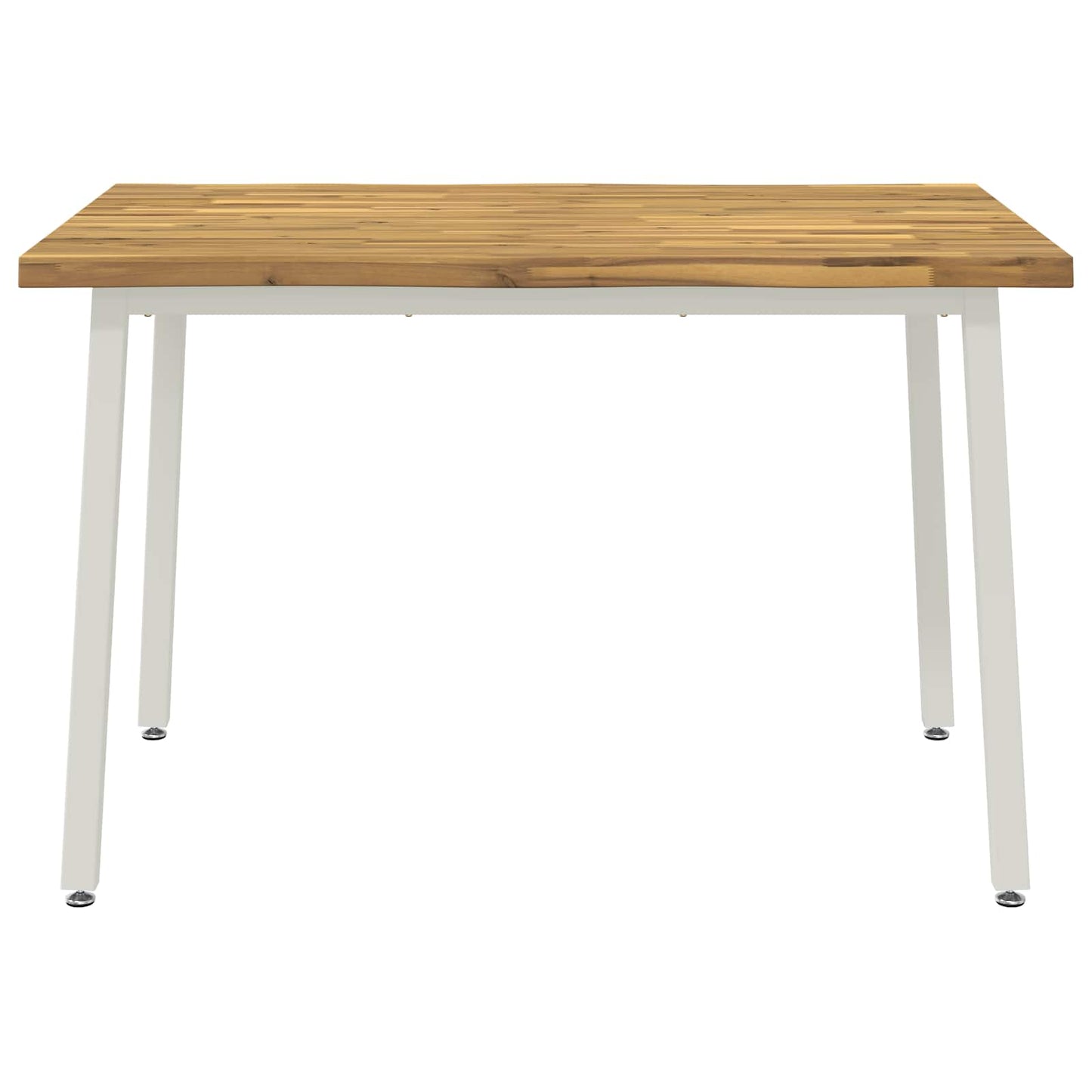 90 x 55 x 75 cm Solid Acacia Wood White Rectangular