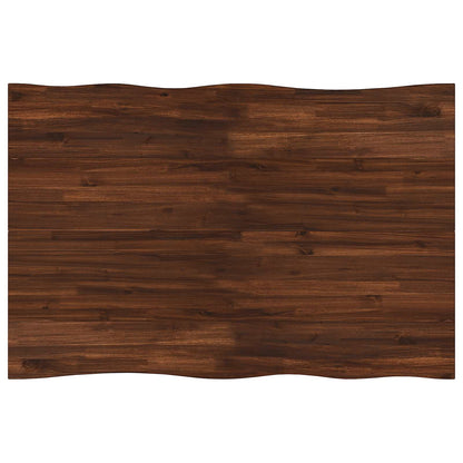 110 x 55 x 75 cm Solid Acacia Wood Dark Brown and Black