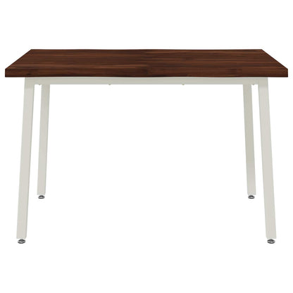 110 x 55 x 75 cm Solid Acacia Wood Dark Brown and White
