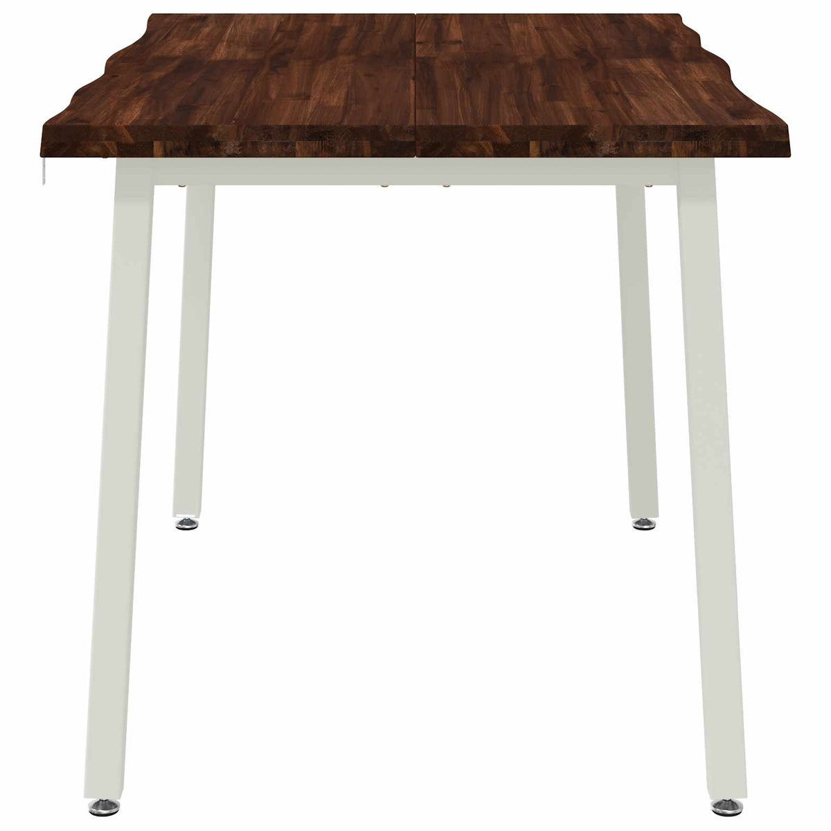 110 x 55 x 75 cm Solid Acacia Wood Dark Brown and White