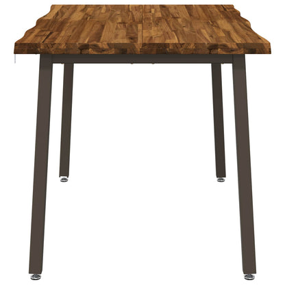 110 x 55 x 75 cm Solid Acacia Wood Natural and Coffee