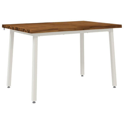 110 x 55 x 75 cm Solid Acacia Wood Natural and White