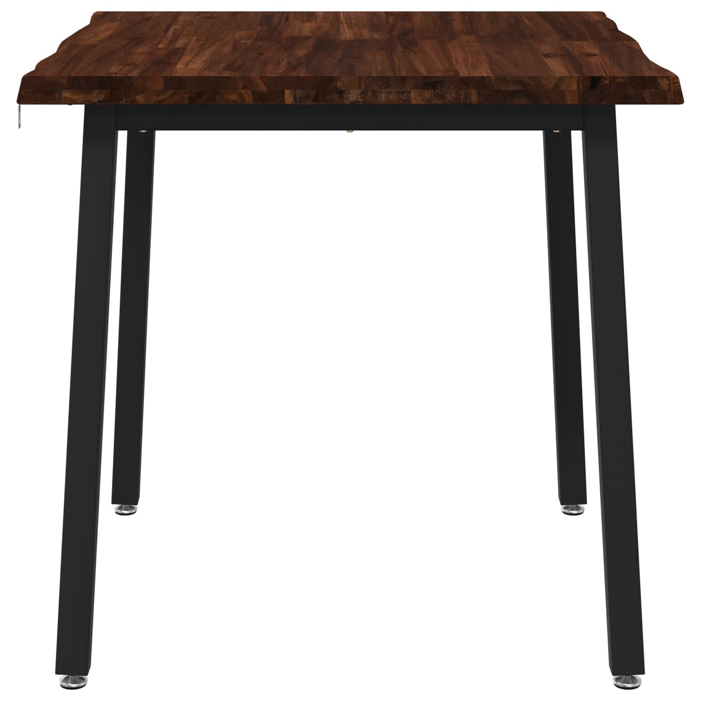 70 x 70 x 75 cm Solid Acacia Wood Dark Brown and Black Square