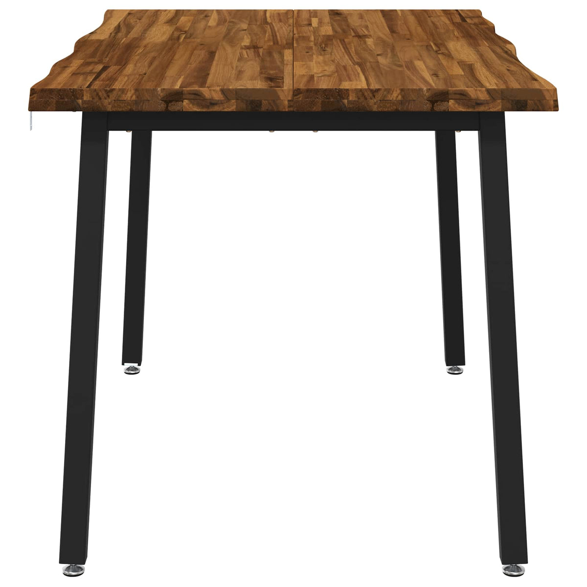 120 x 70 x 75 cm Solid Acacia Wood Natural and Black