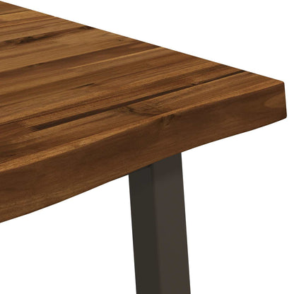 120 x 70 x 75 cm Solid Acacia Wood Natural and Coffee