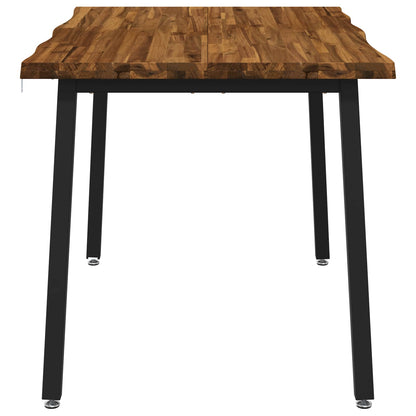 120 x 80 x 75 cm Solid Acacia Wood Natural and Black