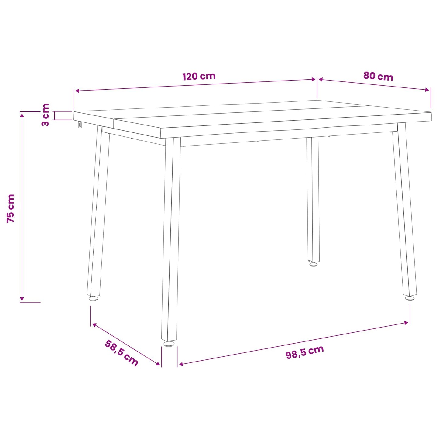 120 x 80 x 75 cm Solid Acacia Wood Natural and Coffee