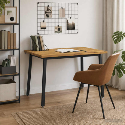 120 x 90 x 75 cm Solid Acacia Wood White and Black Rectangular