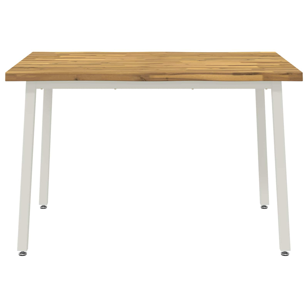 120 x 80 x 75 cm Solid Acacia Wood White Rectangular