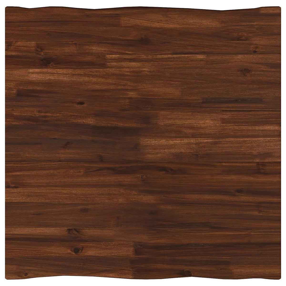90 x 90 x 75 cm Solid Acacia Wood Dark Brown and White Square