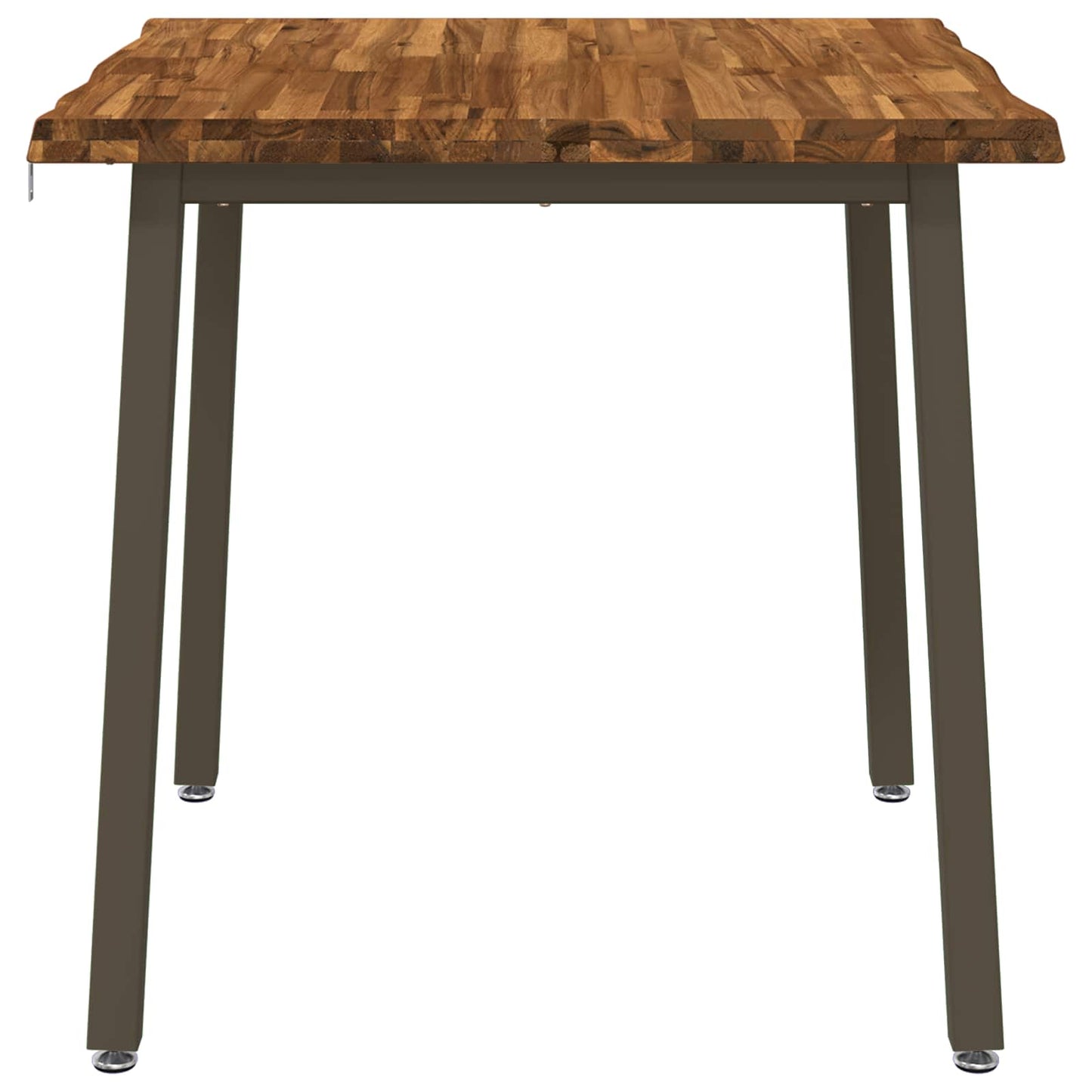 90 x 90 x 75 cm Solid Acacia Wood Natural and Coffee Square