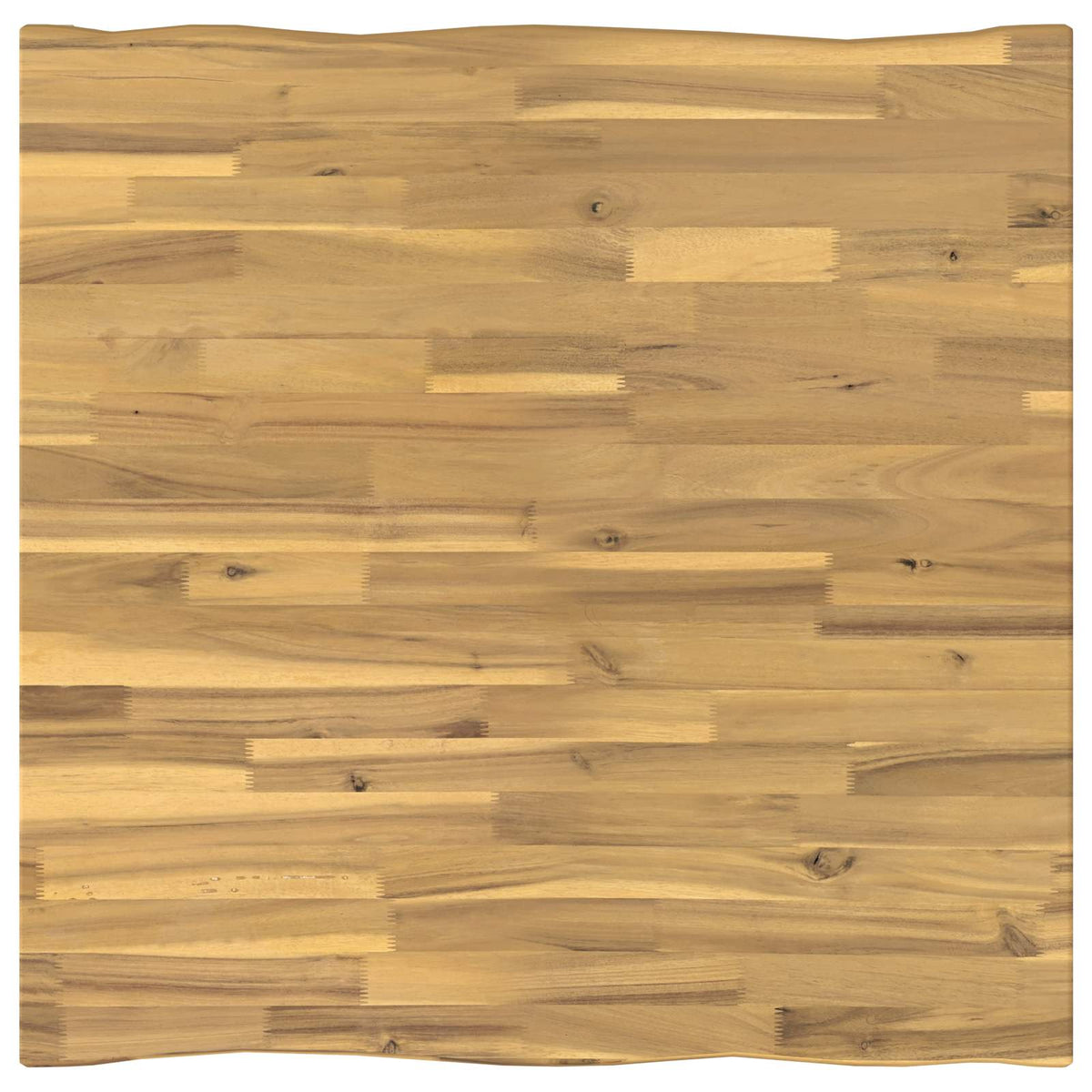 90 x 90 x 75 cm Solid Acacia Wood White Square