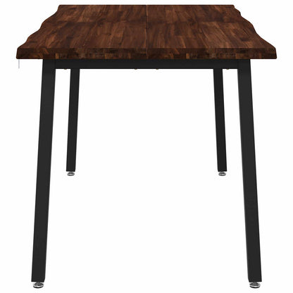 120 x 90 x 75 cm Solid Acacia Wood Dark Brown and Black