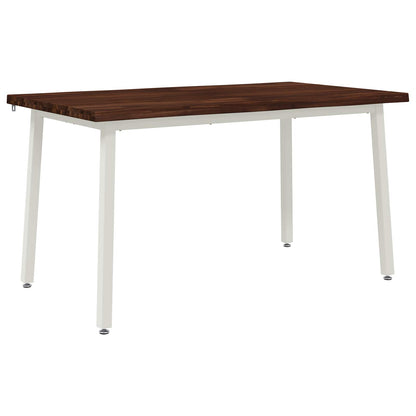 120 x 90 x 75 cm Solid Acacia Wood Dark Brown and White
