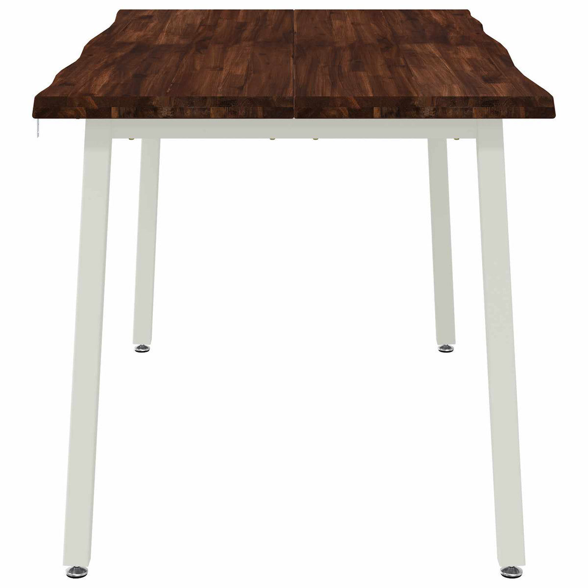 120 x 90 x 75 cm Solid Acacia Wood Dark Brown and White