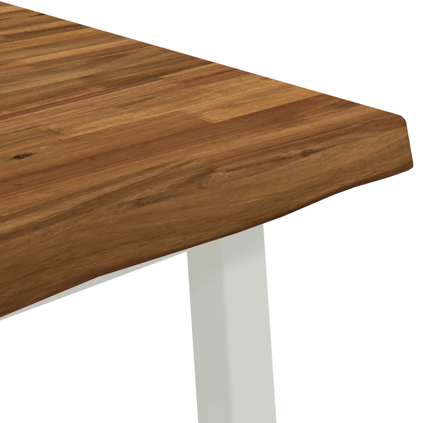 120 x 90 x 75 cm Solid Acacia Wood Natural and White