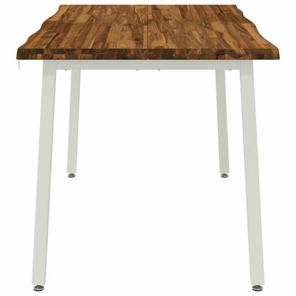 120 x 90 x 75 cm Solid Acacia Wood Natural and White