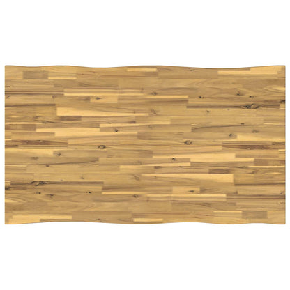 120 x 90 x 75 cm Solid Acacia Wood White and Black Rectangular