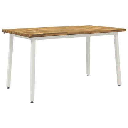 120 x 90 x 75 cm Solid Acacia Wood White Rectangular