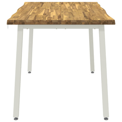 120 x 90 x 75 cm Solid Acacia Wood White Rectangular