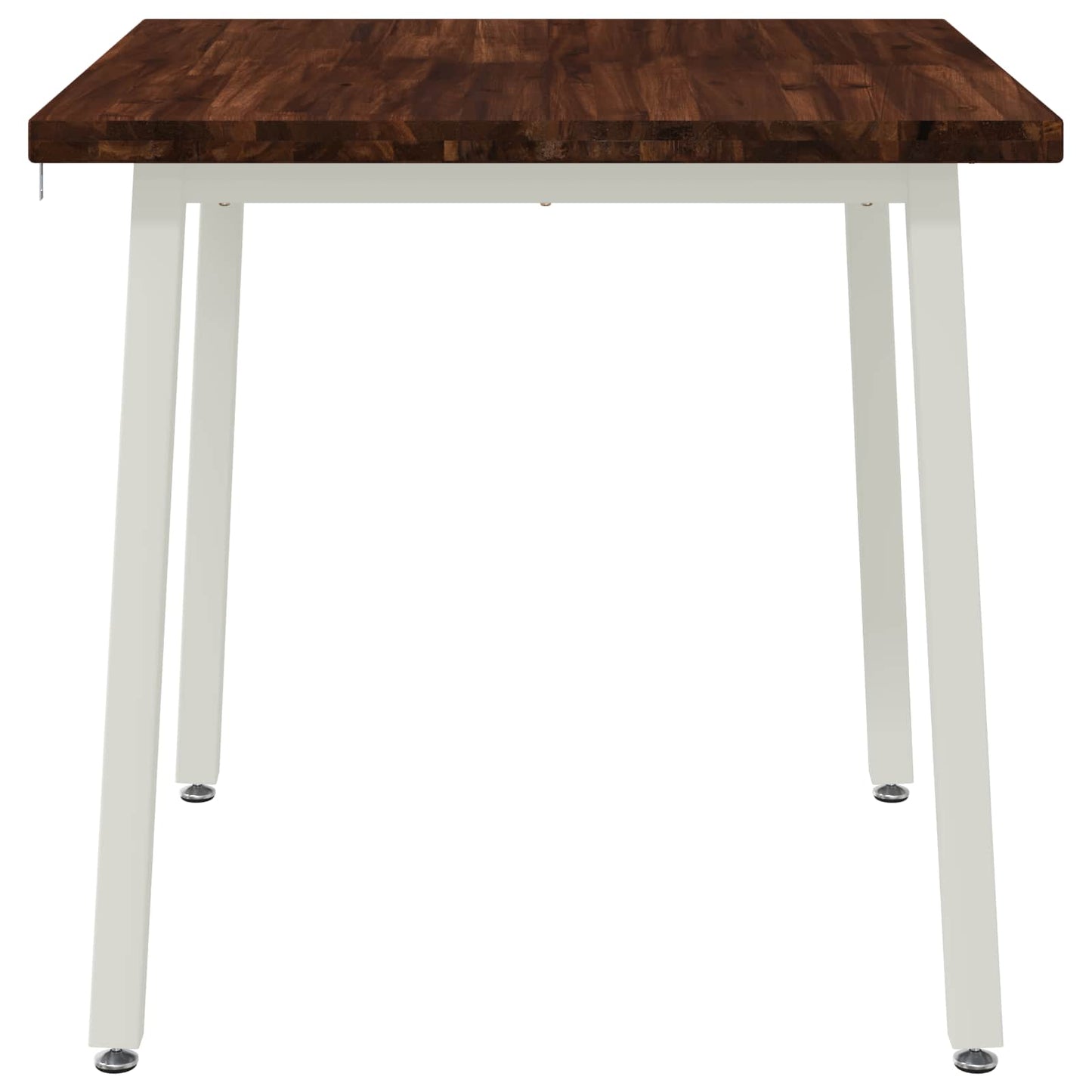 60 x 55 x 75 cm Solid Acacia Wood Dark Brown and White